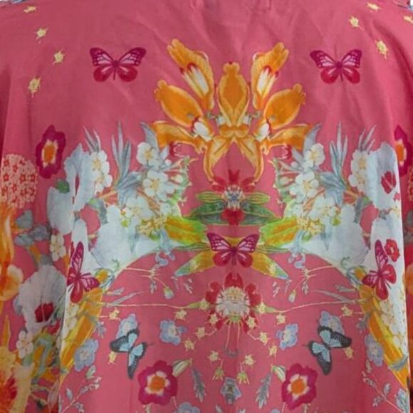 Johnny Was 100% Silk Nephi Loose Fit Poncho Top - Picture 9 of 10